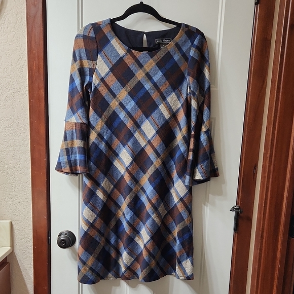Jessica Howard Long Sleeve Plaid Dress - S - Picture 1 of 7